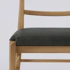 Modern Lounge Chair in Fabric and Solid Wood Made in Italy - Wilma Viadurini