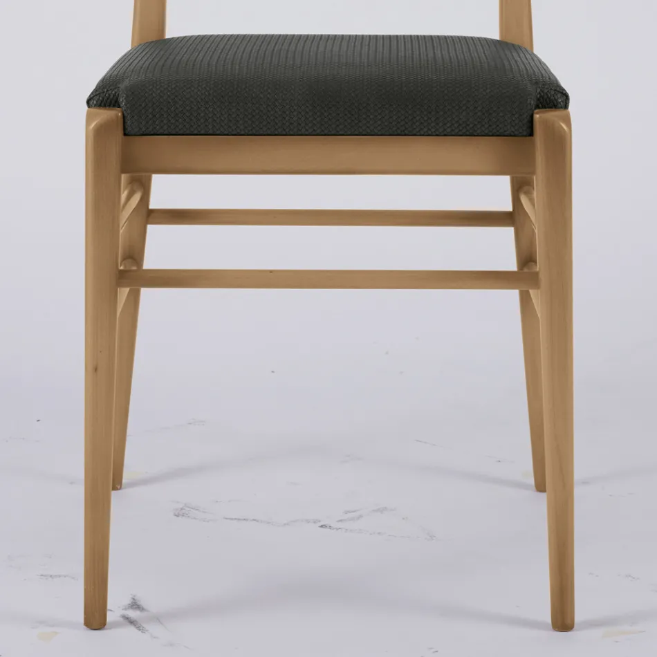 Modern Lounge Chair in Fabric and Solid Wood Made in Italy - Wilma Viadurini