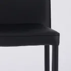 Modern Living Area Chair in Eco-Leather and Metal Made in Italy - Michaela Viadurini