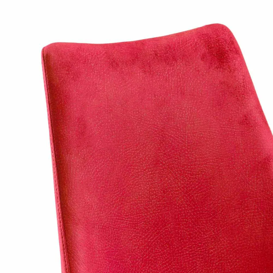 Modern chair for dining room in red Tecnofibra Almira Viadurini