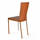 Modern design living chair covered in leather / leather made in Italy Ghada Viadurini