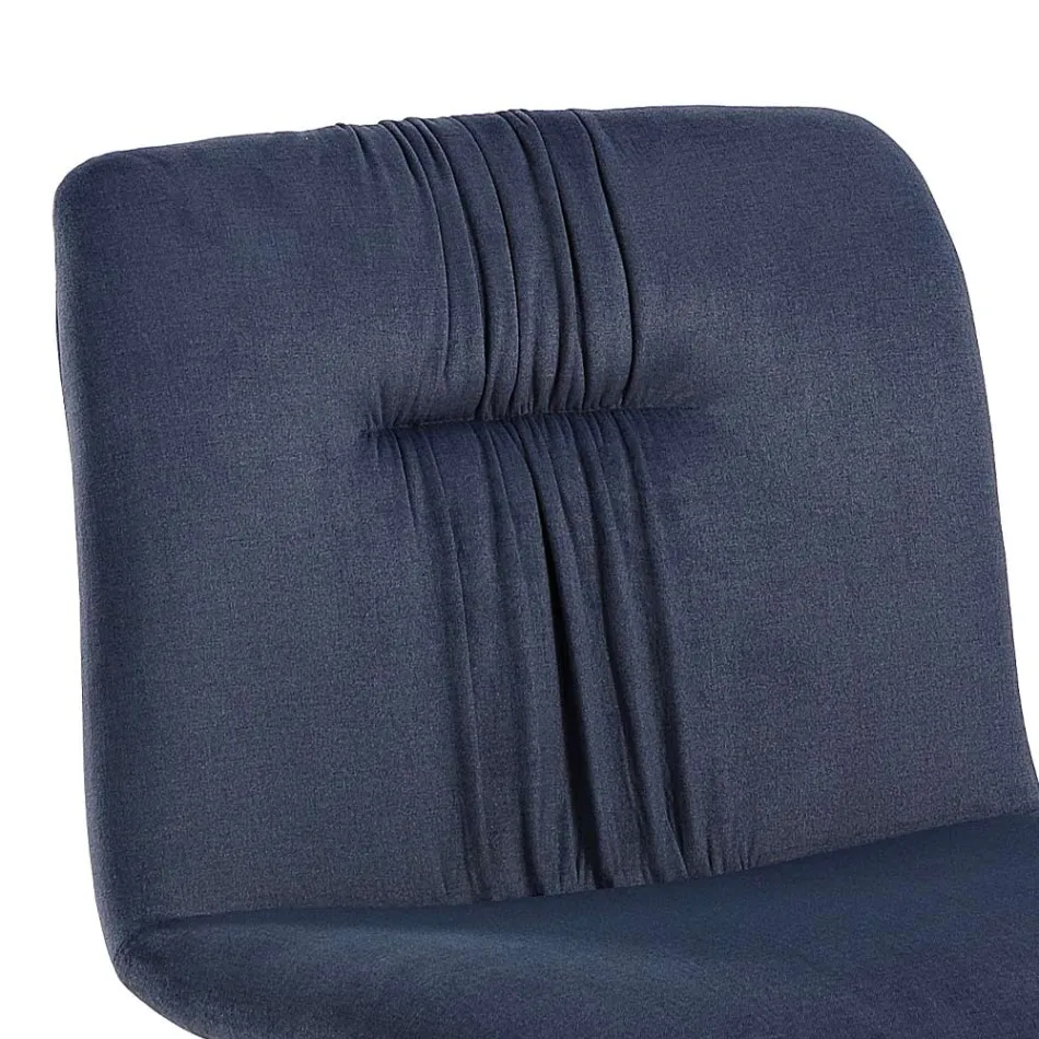 Monocoque Chair in Colored Fabric and Black Metal Design - Florinda Viadurini