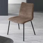Monocoque Chair in Fabric of Different Finishes Made in Italy - Morgana Viadurini