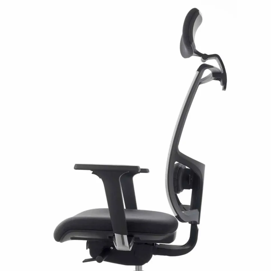 Operative and semi-executive chair in fabric produced in Italy Mina Viadurini