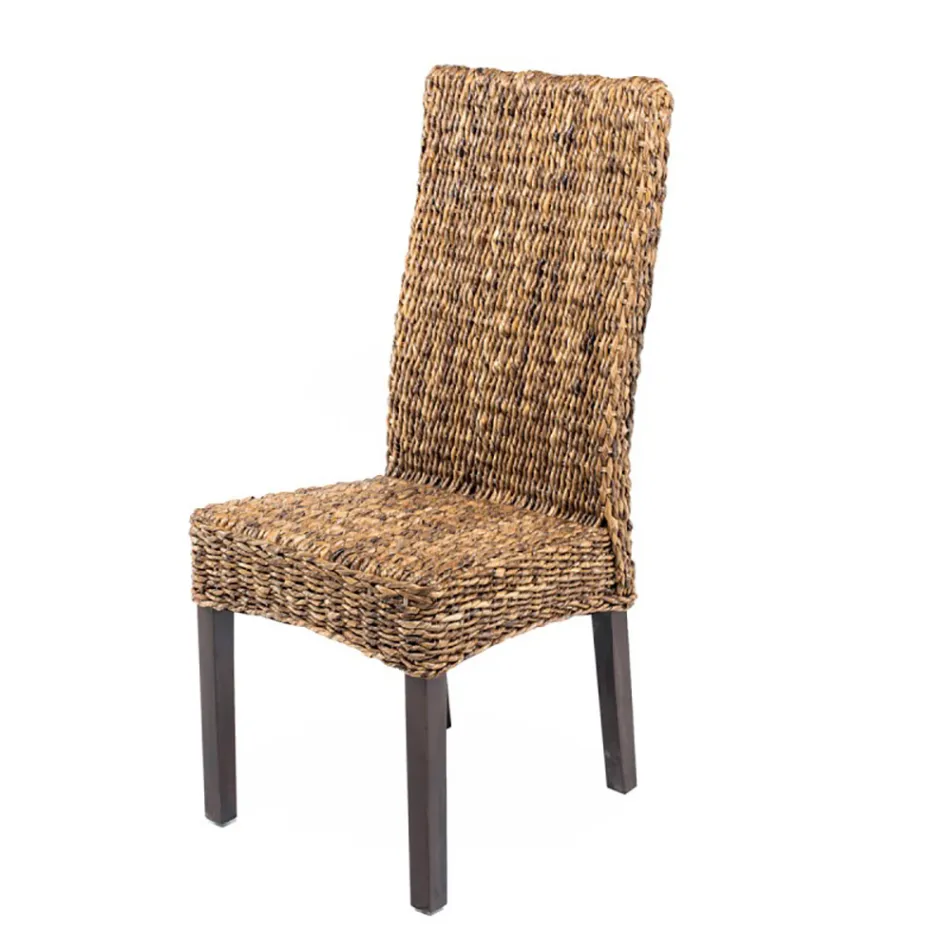 Outdoor Chair in Banana Weaving with Seat Cushion - Safari Viadurini