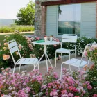 Stackable Outdoor Chair Powder Coated Made in Italy, 4 Pieces - Amina Viadurini