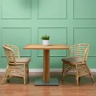 Chair for the Garden in Natural Rattan with Cushion Included - Torvi Viadurini