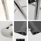 Conference Room or Meeting Room Chair in Black Leather and Metal – Cirillo3/4 Viadurini