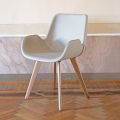Dining Room Chair with Modern Design in Leather Made in Italy - Simba