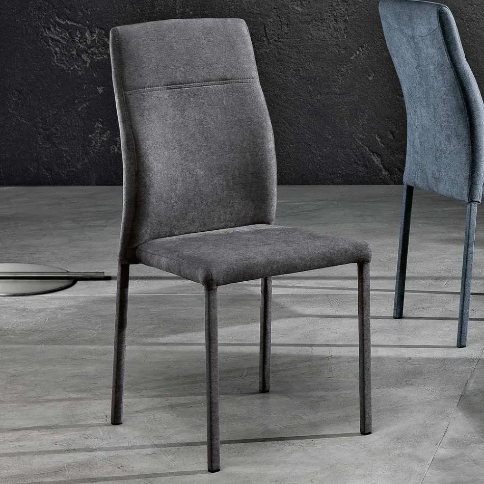 Design dining room chair in fabric made in Italy, Luigina Viadurini
