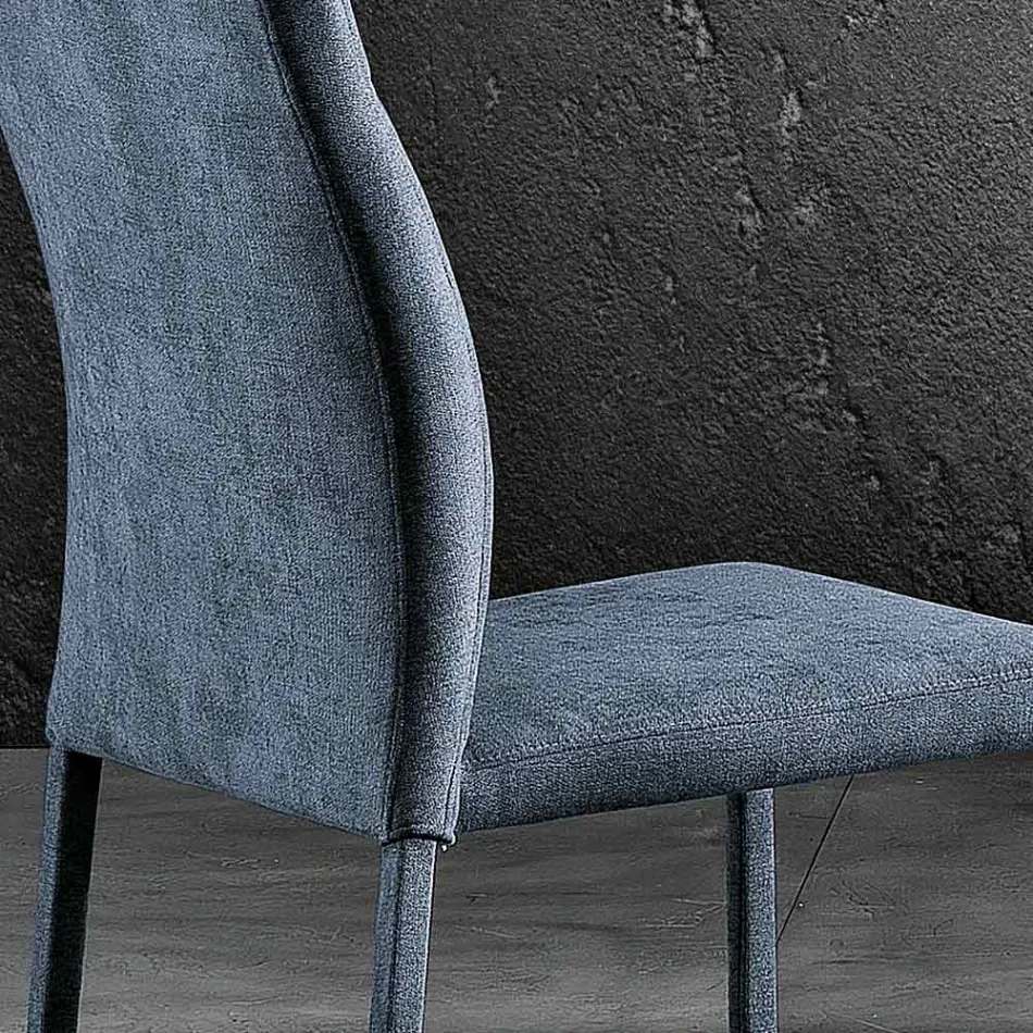 Design dining room chair in fabric made in Italy, Luigina Viadurini