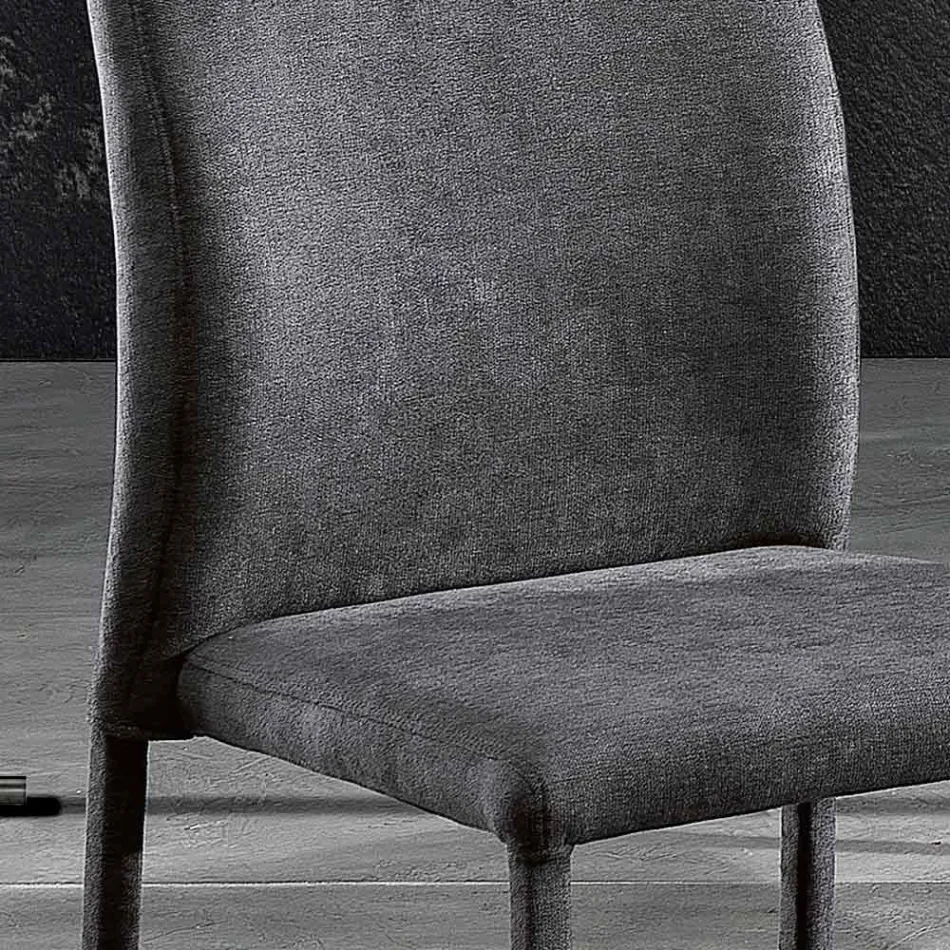 Design dining room chair in fabric made in Italy, Luigina Viadurini
