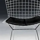 Dining Room Chair in Chromed Steel and Leather Made in Italy - Beniamino Viadurini