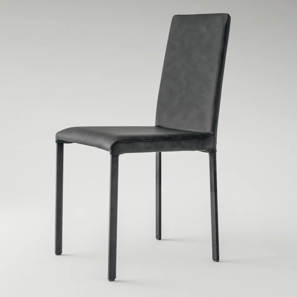 Faux Leather Dining Chair Made in Italy, 2 Pieces - Mawi Viadurini