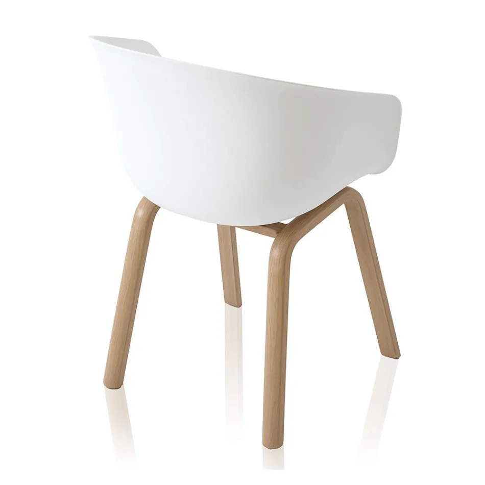 Dining Room Chair in Polypropylene and Metal 4 Pieces - Severina Viadurini