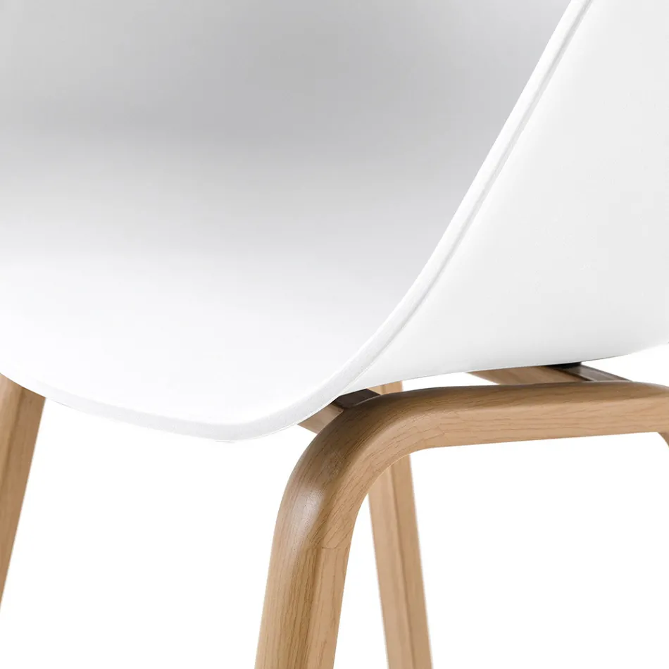 Dining Room Chair in Polypropylene and Metal 4 Pieces - Severina Viadurini