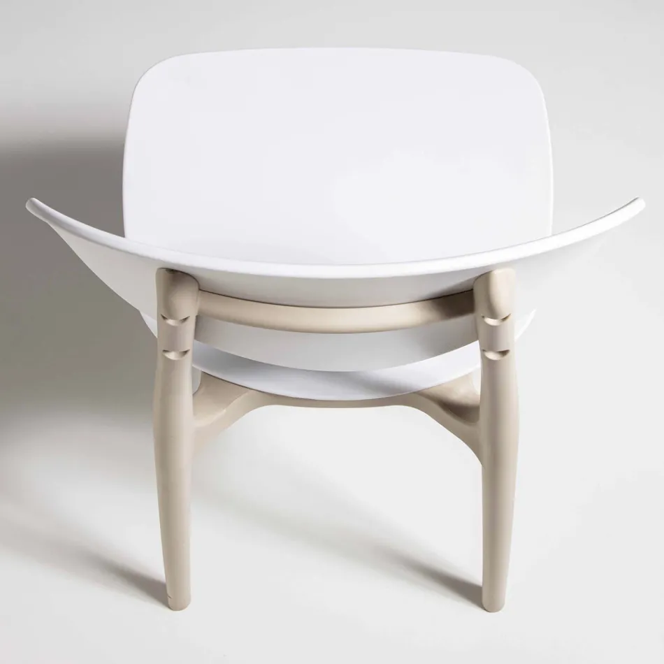 Stackable Polypropylene Dining Room Chair, 4 Pieces - Zagreb Viadurini