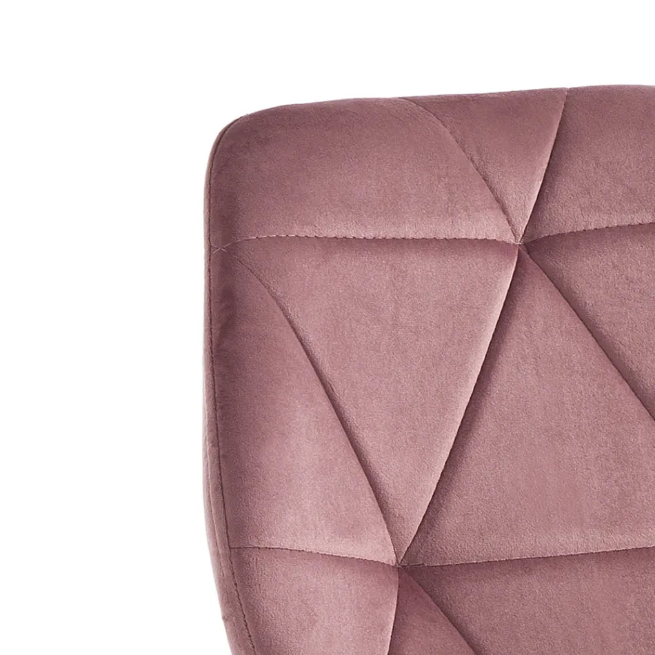 Dining Room Chair in Fabric and Golden Metal 4 Pieces - Smeralda Viadurini