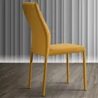 Modern eco-leather dining room chair made in Italy, Luigina Viadurini