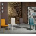 Modern fabric dining room chair made in Italy, Porzia