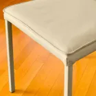 Bessie dove-colored leatherette dining room chair, made in Italy Viadurini