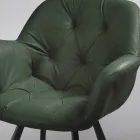 Dining Room Chair in Ecoleather Metal Structure 2 Pieces - Delpiero Viadurini