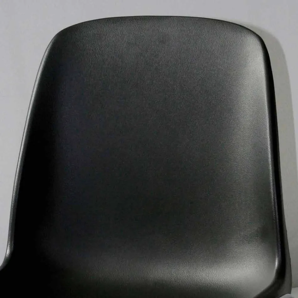 Modern Chair for Meeting Room or Conference Room in Metal and Black ABS - Zetica Viadurini