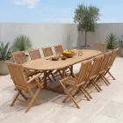 Folding Garden Chair in Natural Teak - Yggdrasil Viadurini