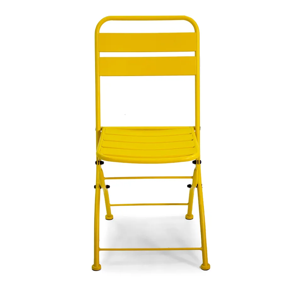 Folding Garden Chair Made Entirely of Metal - Ribbon Viadurini