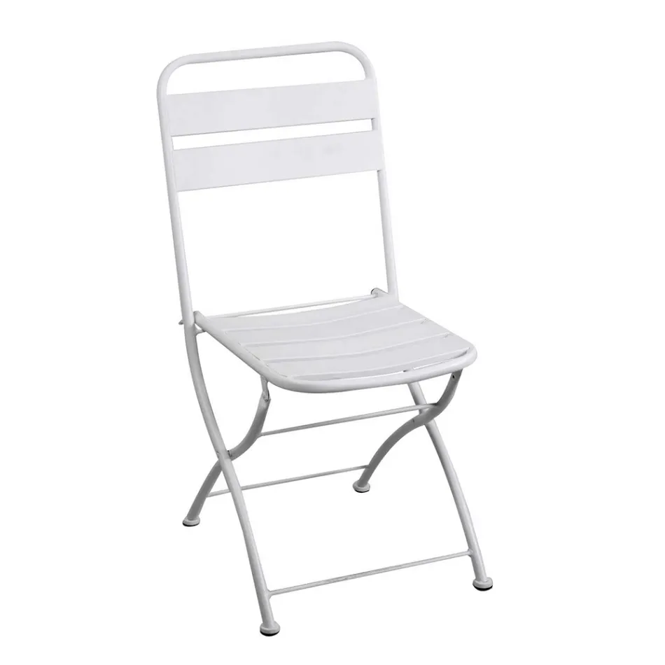 Folding Garden Chair Made Entirely of Metal - Ribbon Viadurini