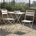 Folding Garden Chair Made Entirely of Metal - Ribbon Viadurini