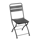 Folding Garden Chair Made Entirely of Metal - Ribbon Viadurini