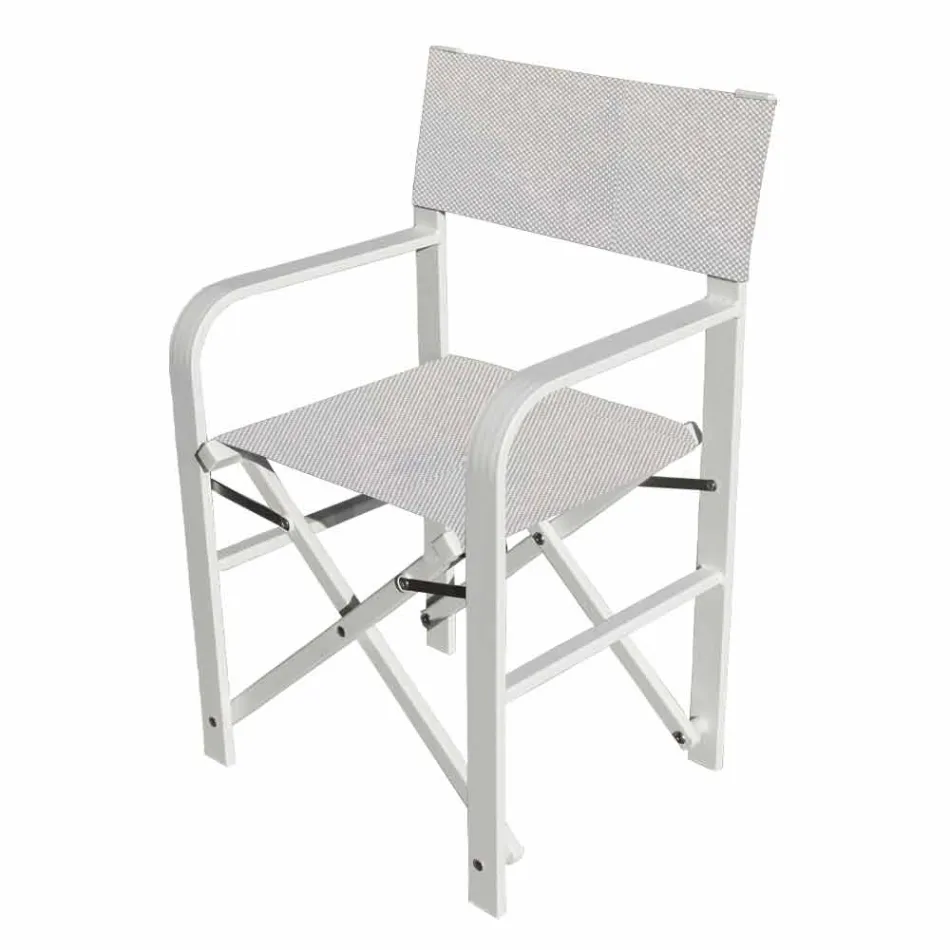 Folding Director Chair in Canvas Made in Italy, 2 Pieces - Susy Viadurini