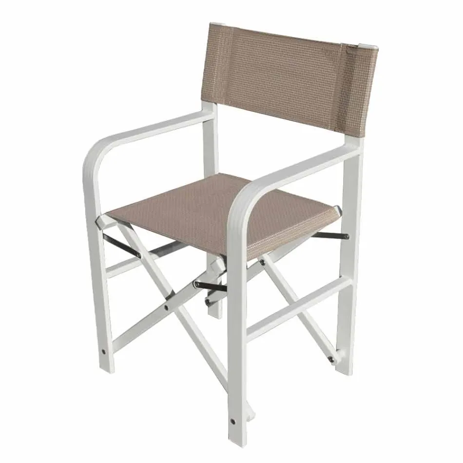 Folding Director Chair in Canvas Made in Italy, 2 Pieces - Susy Viadurini