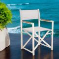 Outdoor Director Chair Made of Aluminium, Textilene and Teak - Bloom