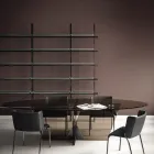 Dining Room Chair with Seat Covered in Leather Made in Italy - Giulia Viadurini