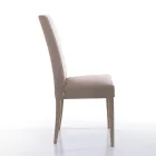 Dining Room Chair in Microfiber and Wood Made in Italy 2 Pieces - Simonella Viadurini