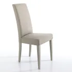 Dining Room Chair in Microfiber and Wood Made in Italy 2 Pieces - Simonella Viadurini