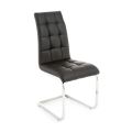 Dining Chair in Synthetic Leather and Chromed Metal 4 Pieces - Molise