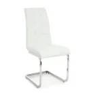 Dining Room Chair in Synthetic Leather and Chromed Metal 4 Pieces - Molise Viadurini