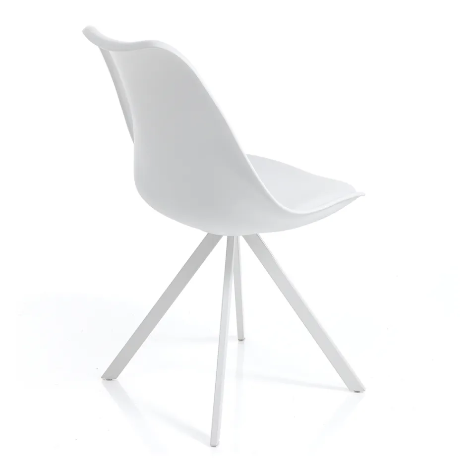 Dining Room Chair in Synthetic Leather and Polypropylene 4 Pieces - Shakira Viadurini