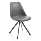 Dining Room Chair in Synthetic Leather and Polypropylene 4 Pieces - Shakira Viadurini