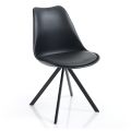Dining Chair in Synthetic Leather and Polypropylene 4 Pieces - Shakira