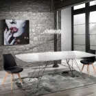 Dining Room Chair in Polypropylene and Synthetic Leather 4 Pieces - Chira Viadurini