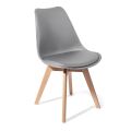Dining Room Chair in Polypropylene and Synthetic Leather 4 Pieces - Chira