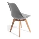 Dining Room Chair in Polypropylene and Synthetic Leather 4 Pieces - Chira Viadurini