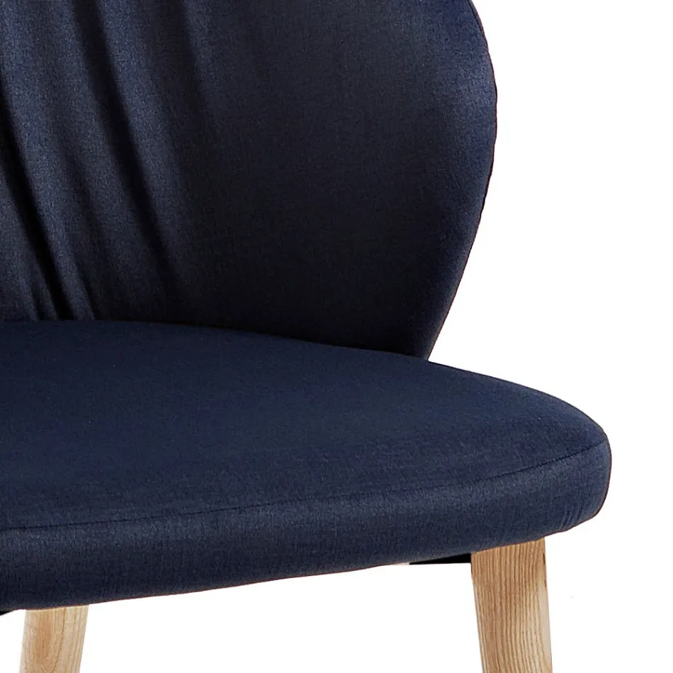 Dining Room Chair in Elegant Modern Design Fabric - Reginaldo Viadurini