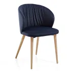 Dining Room Chair in Elegant Modern Design Fabric - Reginaldo Viadurini