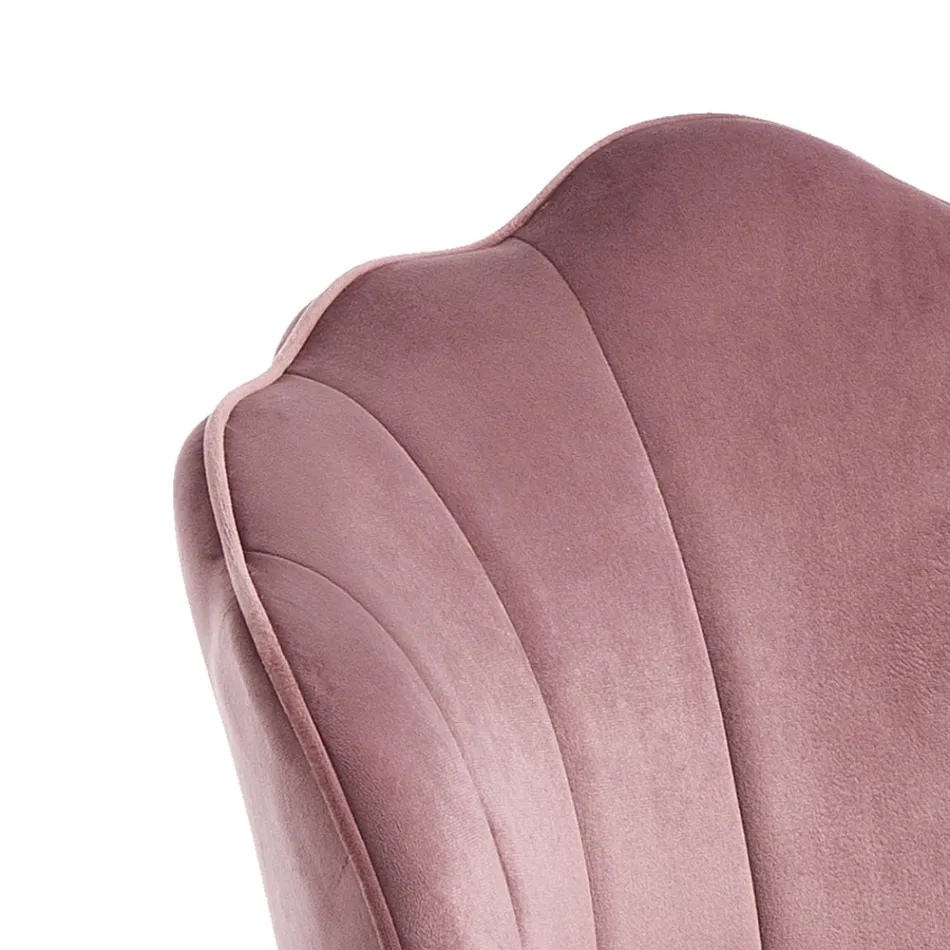 Dining Room Chair in Fabric and Metal Gold Finish 4 Pieces - Refined Viadurini