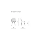 Lounge Chair in Fabric Upholstered with Checkered Pattern 4 Pieces - Raggia Viadurini